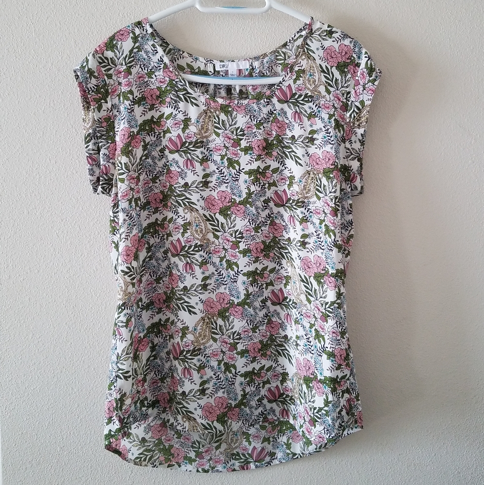 DR2 Floral Short Sleeve Blouse
